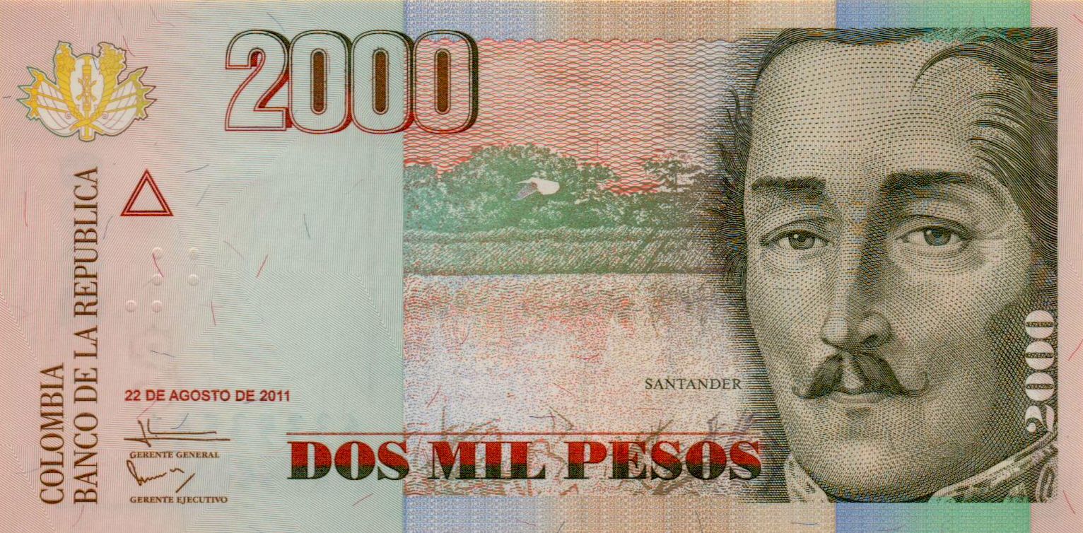 Colombia 2000 2011 UNC P-457/o